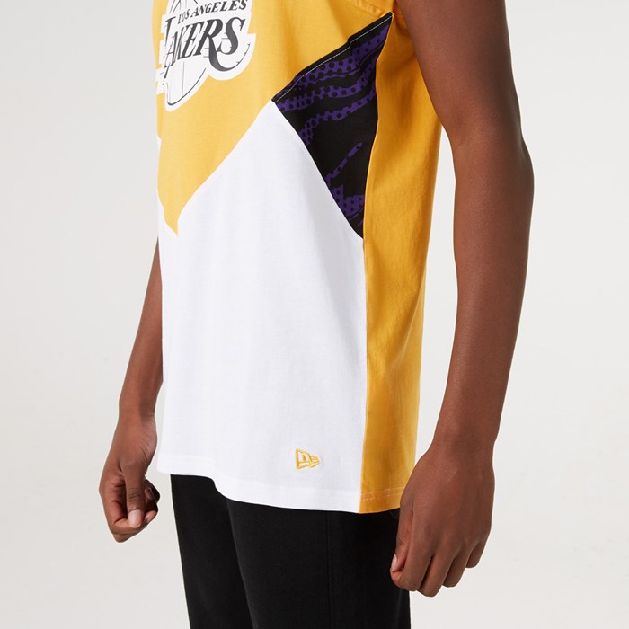 LA Lakers Oil Slick Miesten Tank Topit Keltainen - New Era Vaatteet Tarjota FI-976052
